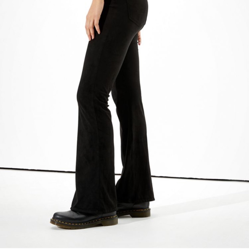 American eagle suede flare pants